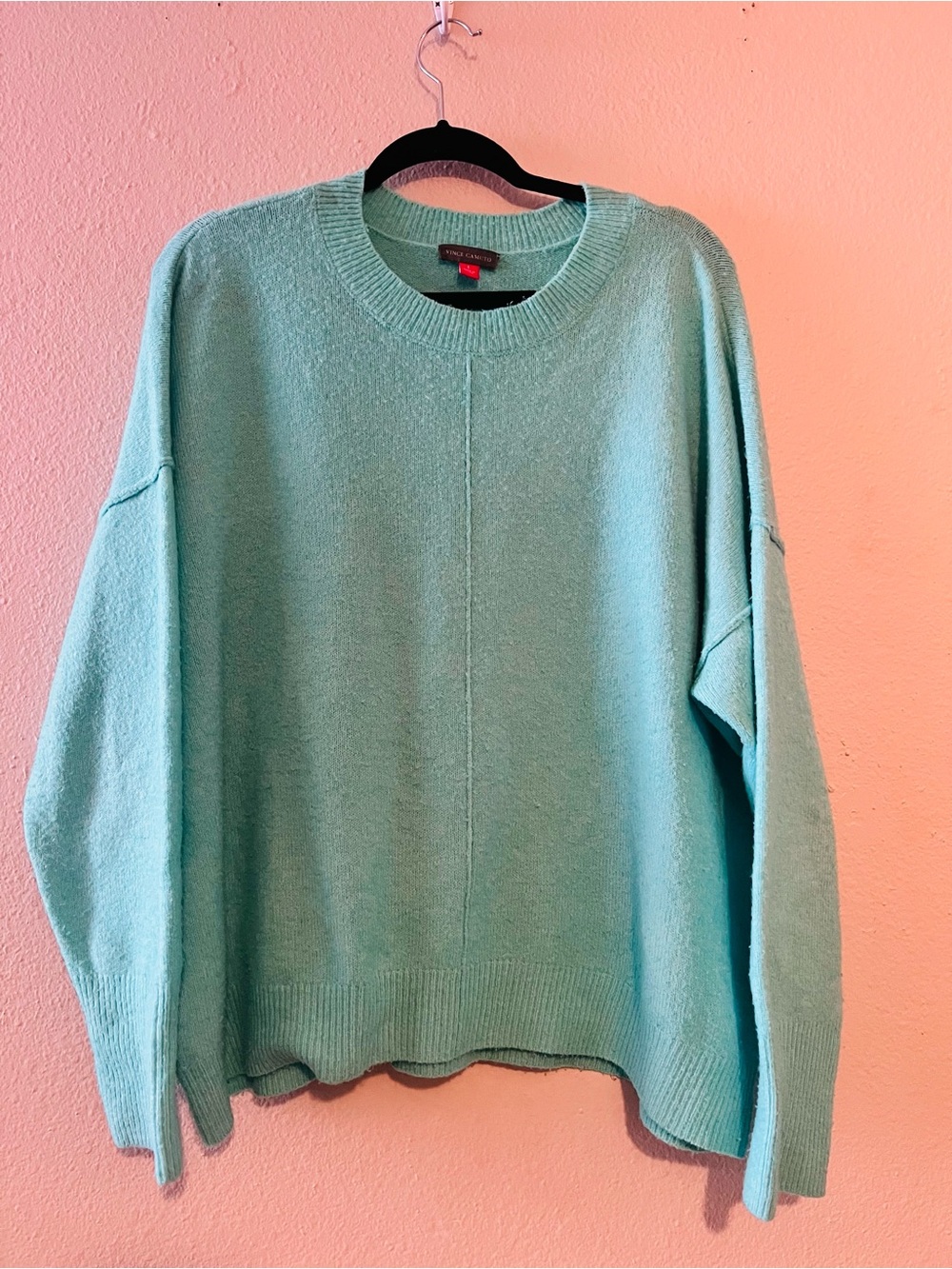Vince Camuto Aqua Blue Cozy Soft Oversized Sweater Large